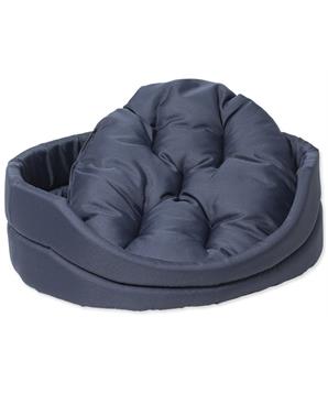 Levně Pelech DOG FANTASY ovál s polštářem tmavě modrý 100cm