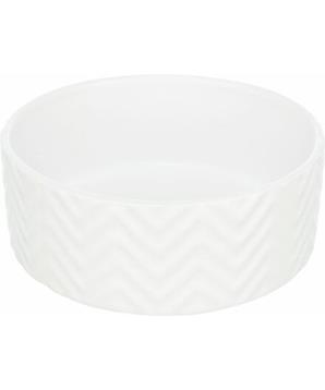 Keramická miska 1,6 l/ø 20 cm, vroubkovaná, bílá