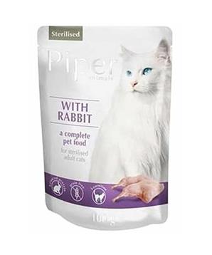 Levně PIPER CAT kapsička pro sterilizované kočky, s králíkem 100g