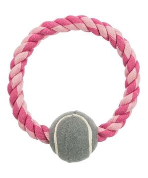 Levně Bavlněný kruh s tenisovým míčem - TRIXIE 6cm / 18 cm