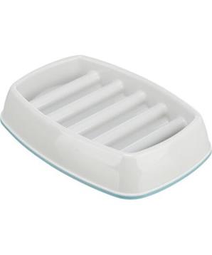 Levně Miska k pomalému krmení, design mříž, 0,25l/21 ×14 cm, plast/TPR, šedá 1 ks