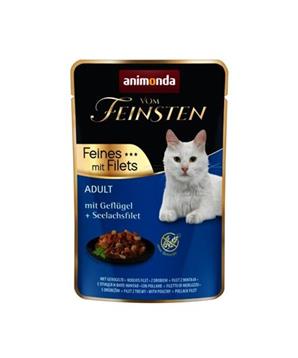 Vom Feinsten Adult FEINES m.Fillets - drůbeží + treska filet, kapsička pro kočky 