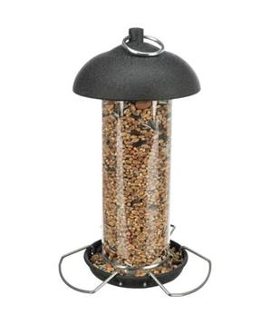 Levně Zásobník na krmivo pro ptactvo 560 ml/ø 10 × 20 cm, kov/plast 1 ks