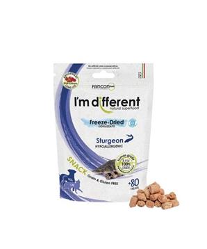 Levně I´M DIFFERENT SNACK jeseter - mrazem sušený pamlsek 40 g