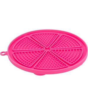 Lick´n´Snack KRUH s přísavkami - podložka k pomalému krmení, 18 cm, TPR/plast, pink
