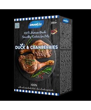 Levně SMOOKIES Premium DUCK - kachní sušenky 100% human grade, 200g