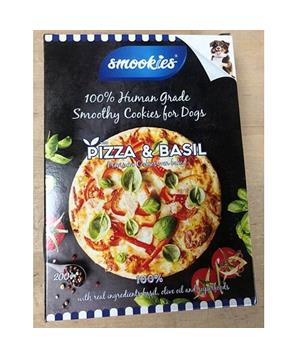 Levně SMOOKIES Premium PIZZA BASIL - sušenky příchuť pizza a bazalka 100% human grade, 200g