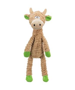 Plyšová kravička s vnitřním lanem, plyš/lano