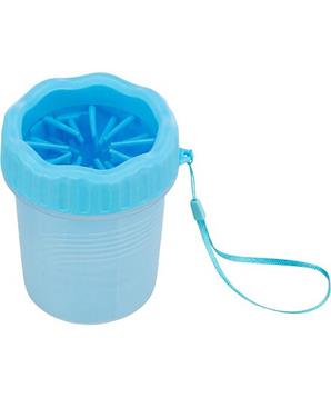Levně PAW CLEANER - kalíšek k čištění tlapek, silikon/plast, modrá M-L
