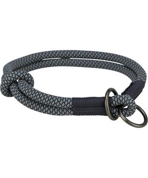 Levně Soft Rope kulatý polostahovací obojek, černá/šedá L: 50 cm/ 10 mm