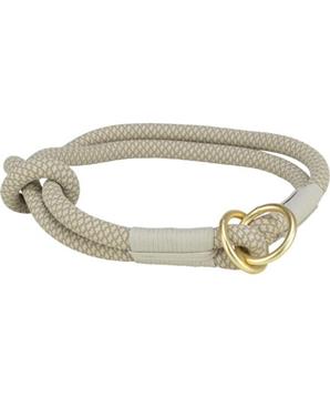 Levně Soft Rope kulatý polostahovací obojek, šedá/světlešedá L: 50 cm/ 10 mm