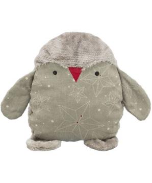 Xmas PENGUIN - vánoční plyšový tučňák bez zvuku, 24 cm, látka/plyš