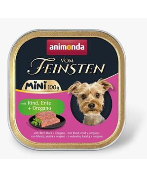 Levně ANIMONDA paštika Vom Feinsten MINI - hovězí, kachna, oregáno pro psy 100g