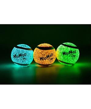 Levně Neonový ve tmě svítící tenis. míč 6,5 cm (3 ks/bal.) HIPHOP DOG