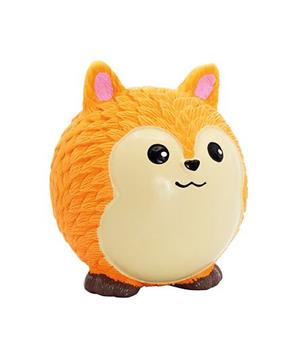 Levně Míček v designu Totoro liška, se zvukem, latex, oranžová, HipHop 8 cm