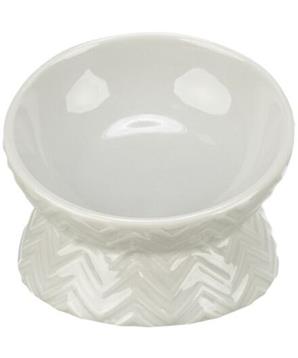 Levně Keramická miska vyvýšená, ergonomický tvar světlešedá 0,15 l / 13 cm