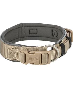 Levně PREMIUM obojek EXTRA široký, písková/grafit L: 46-55 cm/50 mm