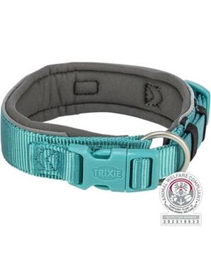 Levně PREMIUM obojek EXTRA široký, aqua/grafit L: 46-55 cm/50 mm