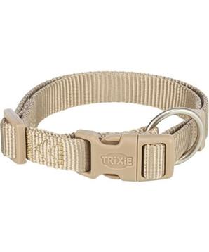 Levně Nylonový obojek PREMIUM, písková S:25-40cm/15mm