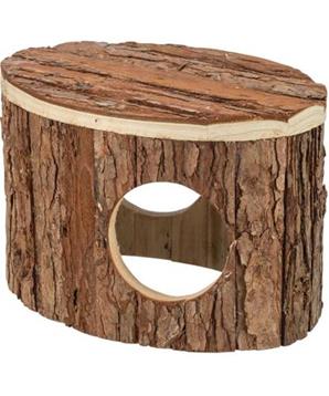 Levně Domek METTE pro křečky, 18 x 12 x 12 cm, přírodní dřevo s kůrou 1 ks