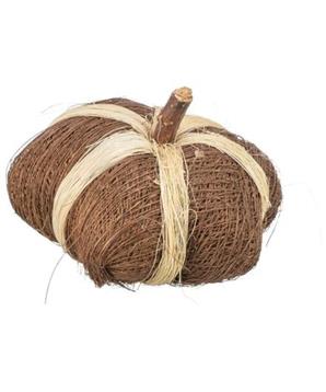 Dýně - přírodní hračka pro hlodavce 9 x 6 cm, kokosová a sisalová vlákna/dřevěná kůra