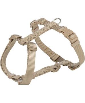 Levně H-postroj PREMIUM, písková S-M:hruď:42-60cm/15mm