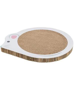 Levně JUNIOR škrabací karton "myš", catnip, 35 x 2,5 x 29,5 cm, bílá 1 ks