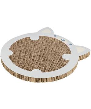 Levně JUNIOR škrabací karton "křeček", catnip, 31 x 2,5 x 32,5 cm, šedá 1 ks