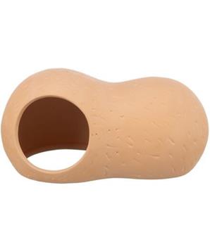 Levně Keramický domek "burák" pro myš, křečka, 2 otvory, 21 x 10 x 11 cm, terakota 1 ks