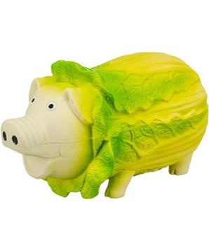 Levně Cabbage Pig - prasátko v zelí, latexová hračka se zvukem, světlezelená 23 cm
