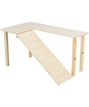 Levně Platforma s rampou pro myšky, křečky 47 x 25 x 30 cm, dřevo 1 ks