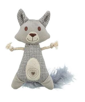 Levně Mýval XXL, peříčkový ocas, catnip, 20 cm/30 cm, plyš/tkanina/peří 1 ks