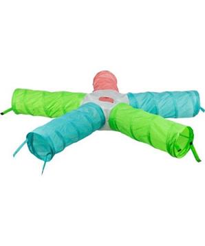 Levně Hrací tunel HVĚZDA pro králíčky, morčata, 5 × ø 18 cm/47 cm, 6 východů, polyester 1 ks