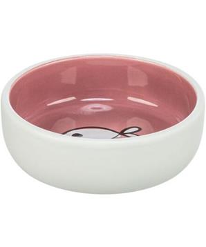 Levně Keramická miska pro kočky, s glazurou 0,3 l/13 cm, různé motivy a barvy 1 ks