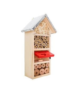 Levně PetBuddy domeček třípatrový, hotel pro hmyz, 13 x 8.5 x 26 cm, borové dřevo 1 ks