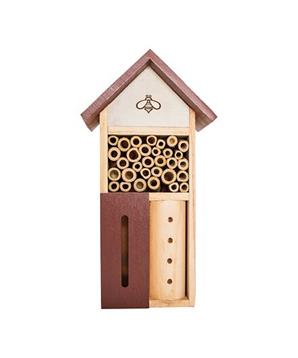 PetBuddy domeček se včelkou, hotel pro hmyz, 13 x 8.5 x 26 cm, borové dřevo