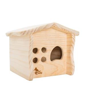 Levně PetBuddy chaloupka přírodní, 20 x 18.5 x 16.5 cm, borové dřevo 1 ks