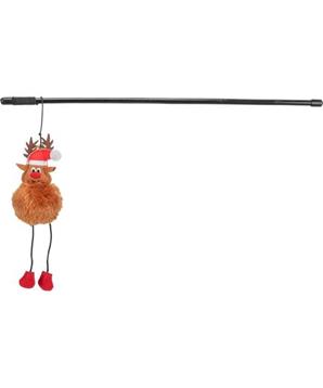 Levně Xmas Reindeer Rod - vánoční hrací prut se sobem, plast/plyš 45 cm