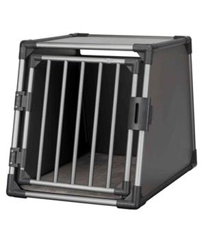 Levně Transportní box do zavazadlového prostoru, M-L: 61 × 65 × 86 cm, hliníkový rám, pevné stěny, grafit 1 ks