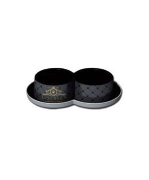 Miska plast LUXURIOUS double černá