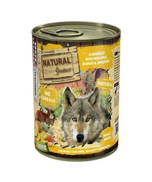 Levně Natural Greatness klokan, ananas, mango, spirulina - EXOTIC konzerva pro psy 400g
