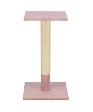 Levně Škrabací sloupek BEANA, 69 cm, teddy plyš, starorůžová 1 ks