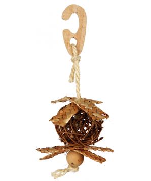 Levně Natural Living-proutěný míček se slaměnou ozdobou 5,5/18cm 1 ks