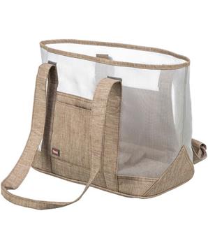 Levně Transportní síťovaná taška MARY, 53 x 30 x 20 cm, nosnost 6 kg, písková 1 ks