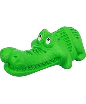 Levně DOG ACTIVITY krokodýl na pamlsky, 18 cm, přírodní guma, zelená 1 ks
