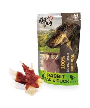 Levně KIDDOG SUPER PREMIUM 100% kachní prsa na králičím uchu 150g