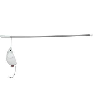 Levně Hrací prut s myškou, 46 cm, catnip, plast/polyester 46cm