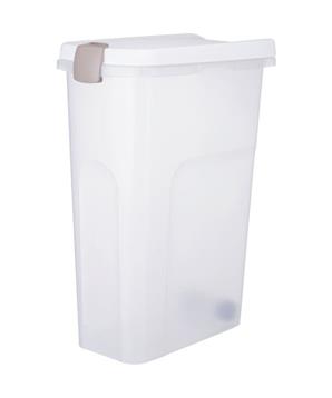 Levně Barel, vzduchotěsný zásobník 40 l/27 × 61 × 45 cm, transparentní/bílá 1 ks