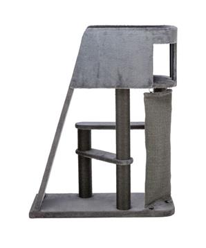 Levně Škrabadlo ACTIVE, 96 x 38 / 122 cm, s lezeckou rampou, šedá 1 ks