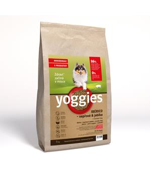Levně Yoggies MINIGRANULE Ibérico vepřové maso s jablky lisované za studena s probiotiky 10 kg